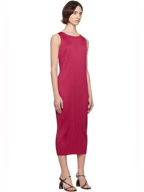 NEW. Pleats Please Issey Miyake Pink June New Colorful Basics 4 Dress. NWT
